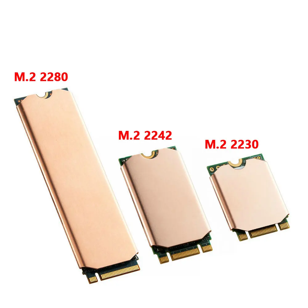 Медный радиатор для SSD M.2 различных размеров